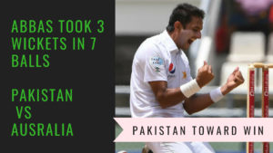 Abbas took 3 wickets in 7 balls to bring Pakistan closer to victory