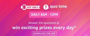 Amazon Today Quiz Contest Answers: Answer the Questions and Win OnePlus 6T [27th March 2019]