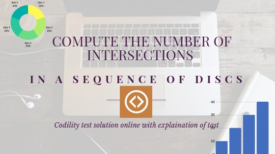 Compute the number of intersections in a sequence of discs online test