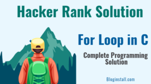 For loop in c programming hackerrank solution