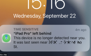 How to get Alerts if leave apple devices somewhere?