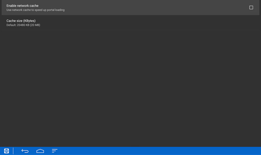 ENABLED NETWORK CACHE in STBEMU
